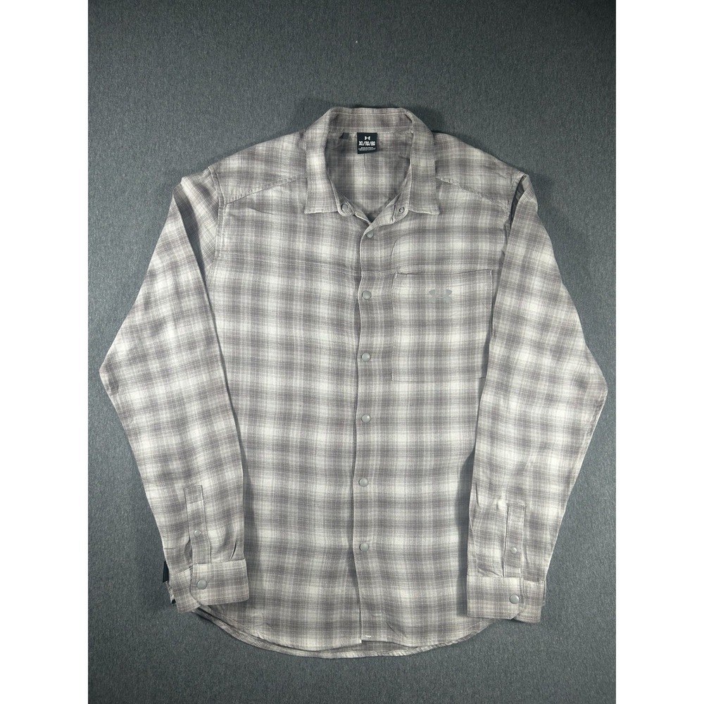 Under Armour Men's Tradesman Flex Flannel Snap-Button Plaid Shirt XL